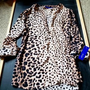 Apt. 9 Leopard Print Blouse